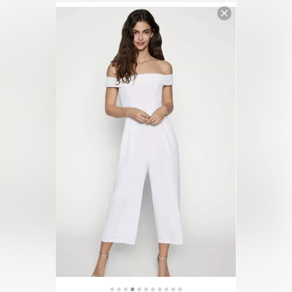 Bcbg white jumpsuit
